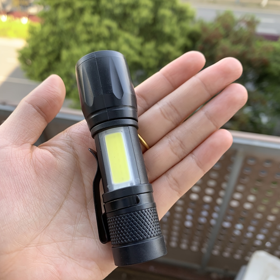 1pc Batterie Intégrée XP-G Q5 Zoom Focus Mini Lampe De Poche LED Lampe  Torche Lanterne Réglable Penlight Étanche Lumière LED - Temu France