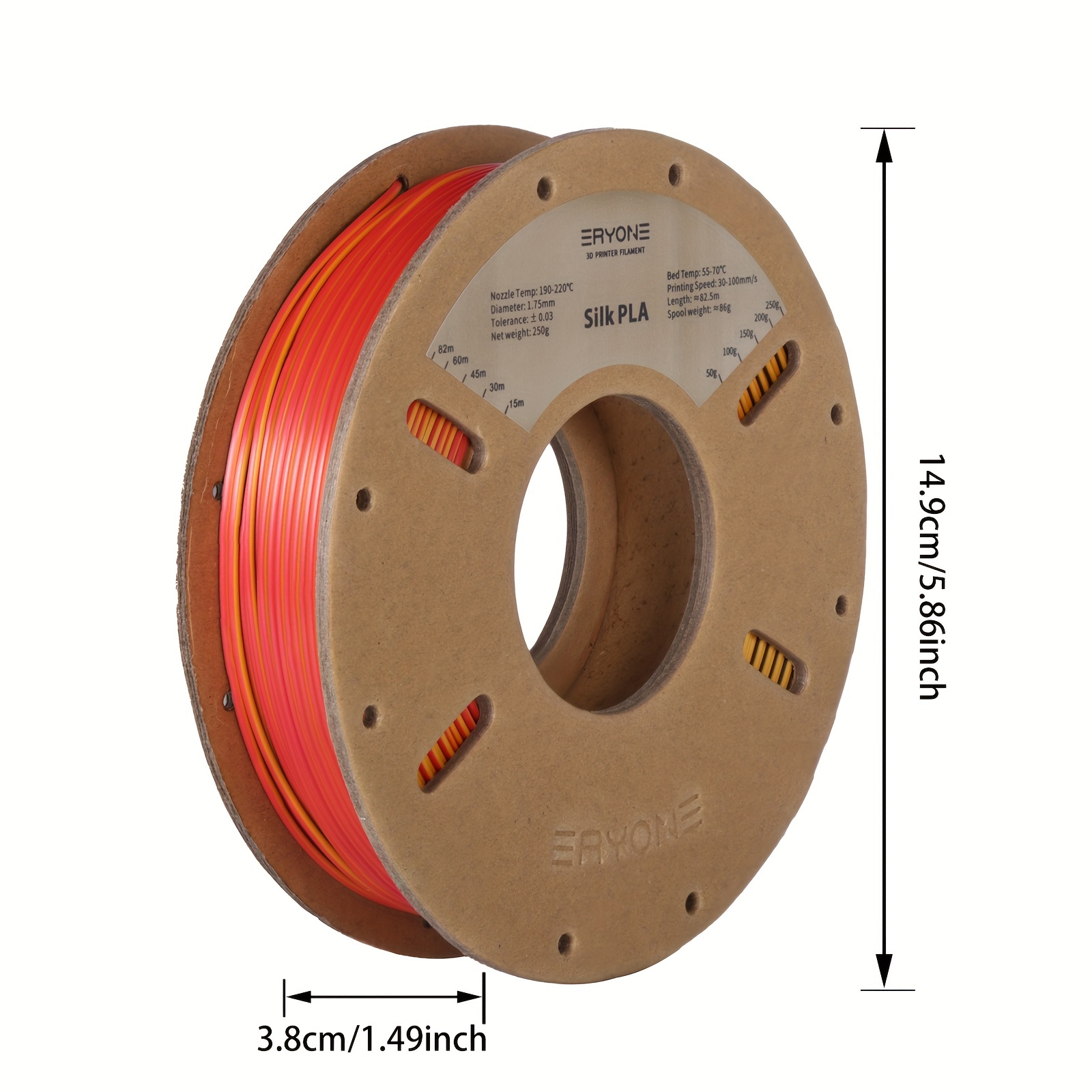 ERYONE Burnt Titanium PLA Filament 1.75mm +/-0.03mm for 3D Printer,  1kg/Spool, Blue