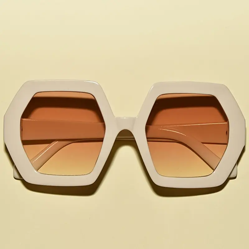 1970s Vintage Style Oversized Hexagon Square Sunglasses 80s - Temu Canada