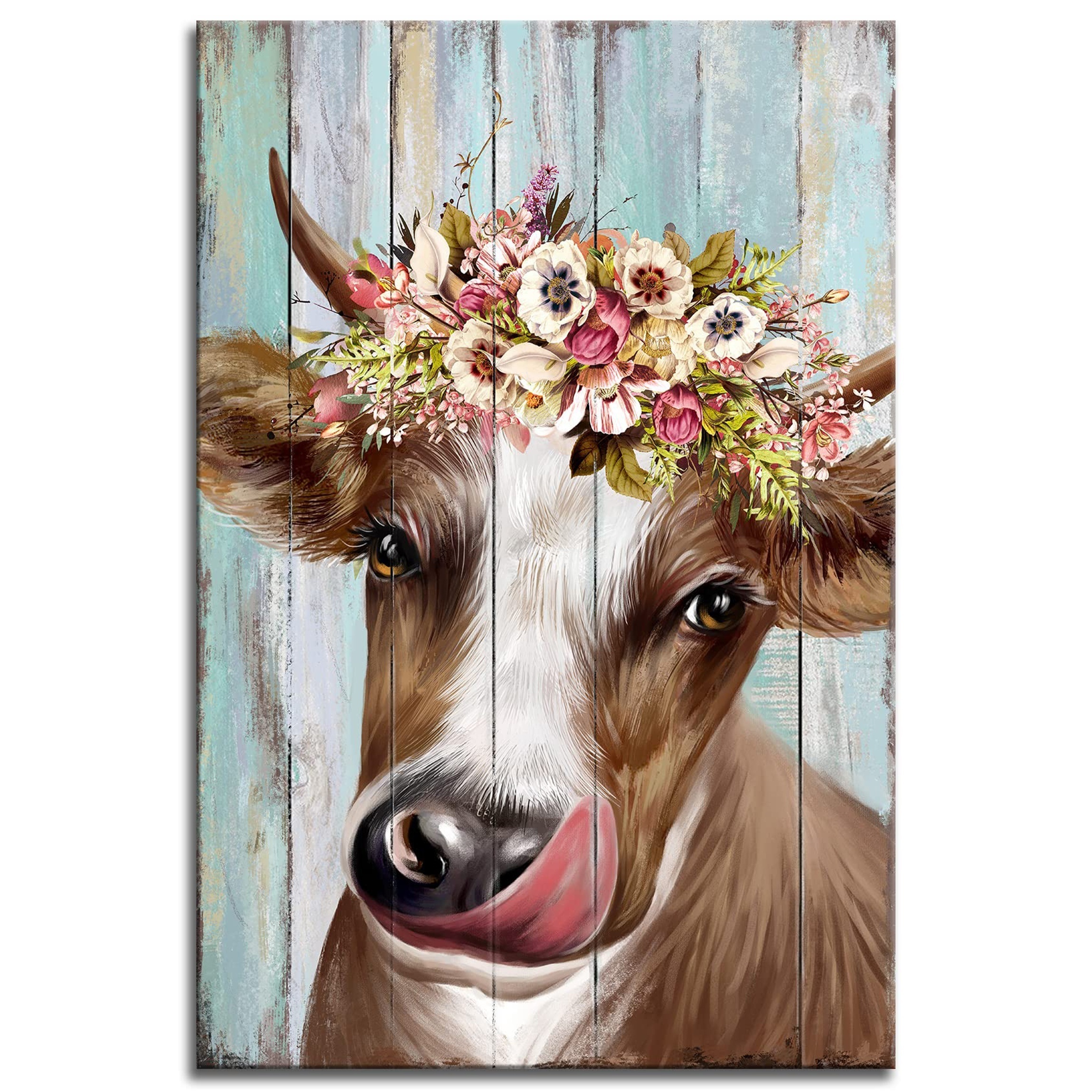 Hd Print Animal Painting Donkey, Llama, Goat, Sheep Wall Art Funny ...