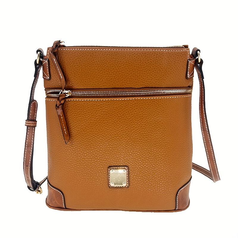 Retro Style Crossbody Bag, Vegan Leather Square Purse, Fashion Shoulder Bag  For Women