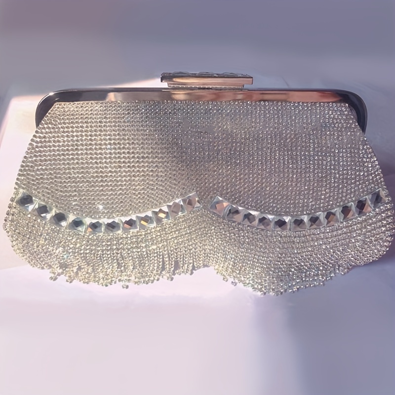 Glitter Rhinestone Handbag Satchel Bag for Party