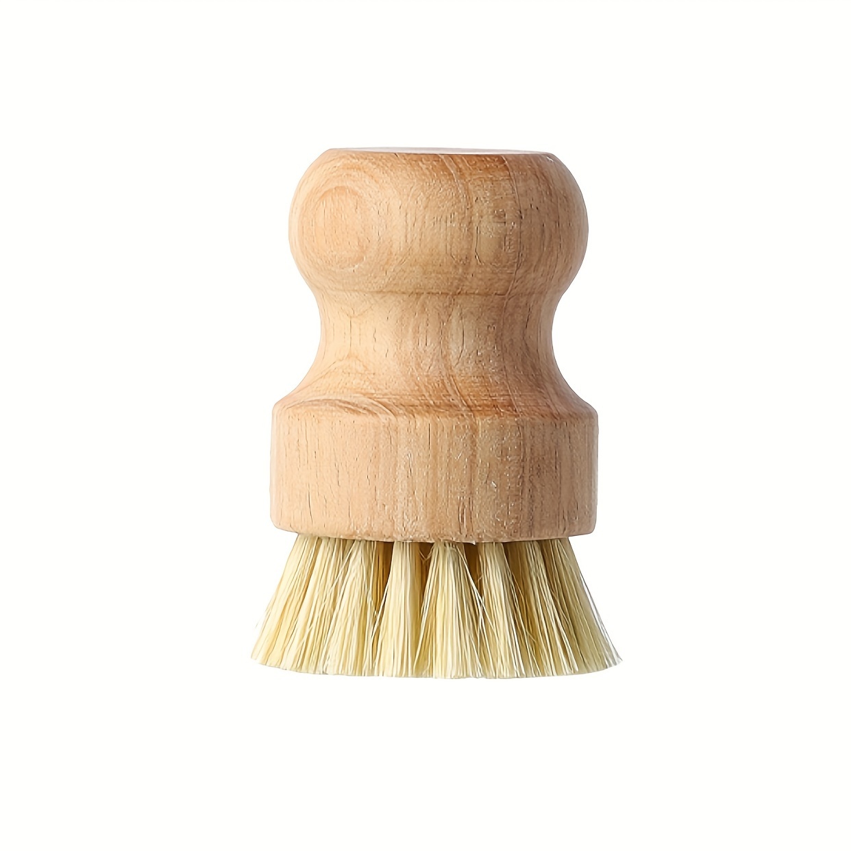 Palm Pot Brush Bamboo Round Mini Scrub Brush Natural Scrub Brush Wet Cleaning  Scrubber For Wash