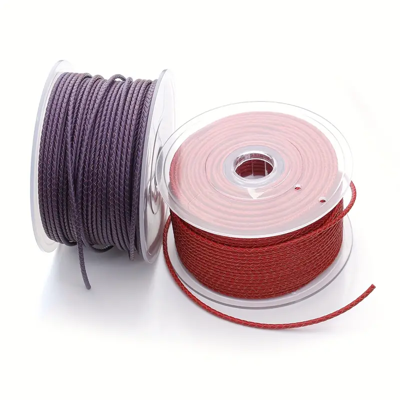 5 Roll Craft Round Genuine Real Leather Cord Durable Strings for Bracelets  Necklace Pendants Leather Shoe Lace