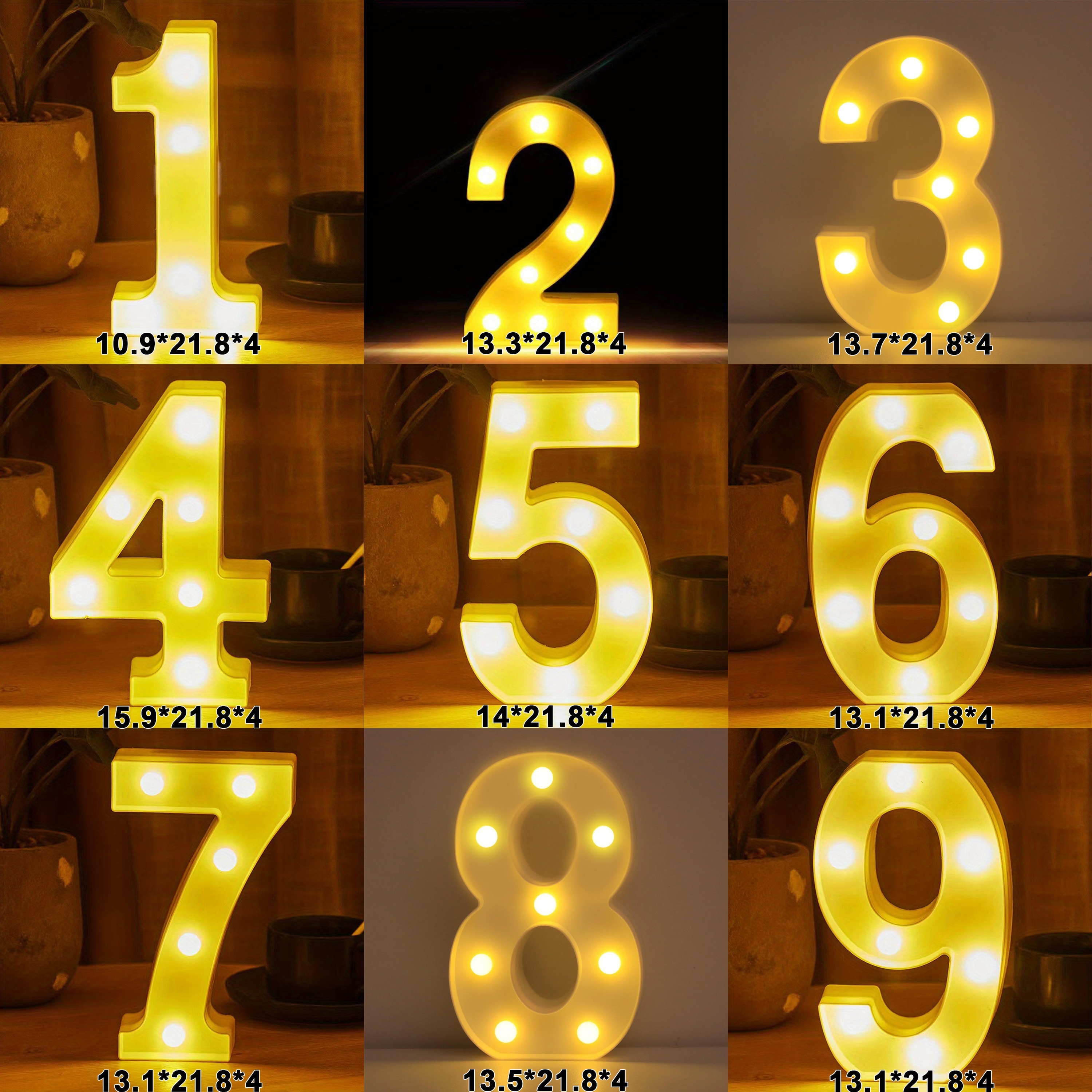 Marquee Light Up Numbers 0 9 Light Up Numbers For Birthday - Temu