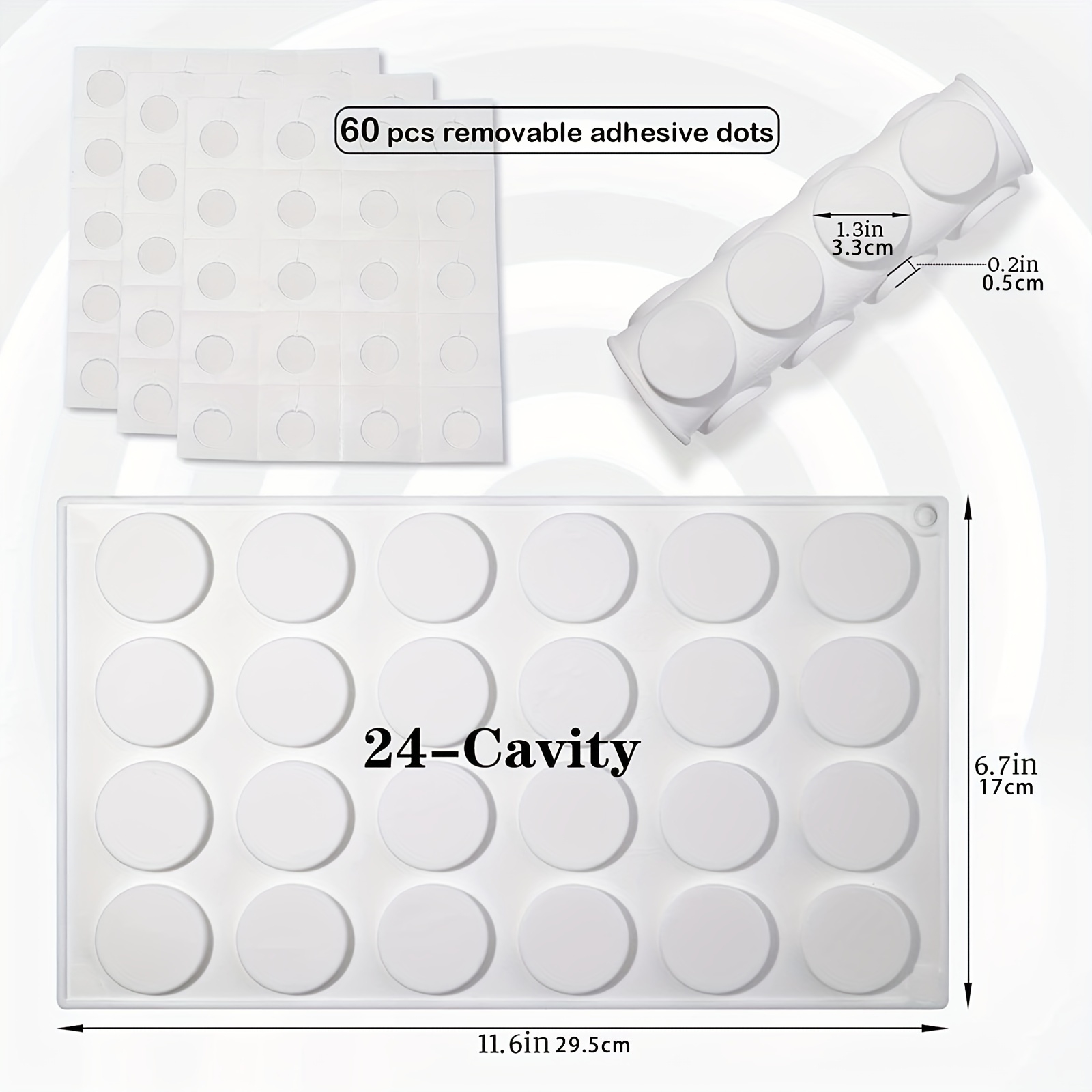 1pc Wax Seal Stamp Silicone Mold Mat With 24-cavity Mould Pad For Diy  Crafting