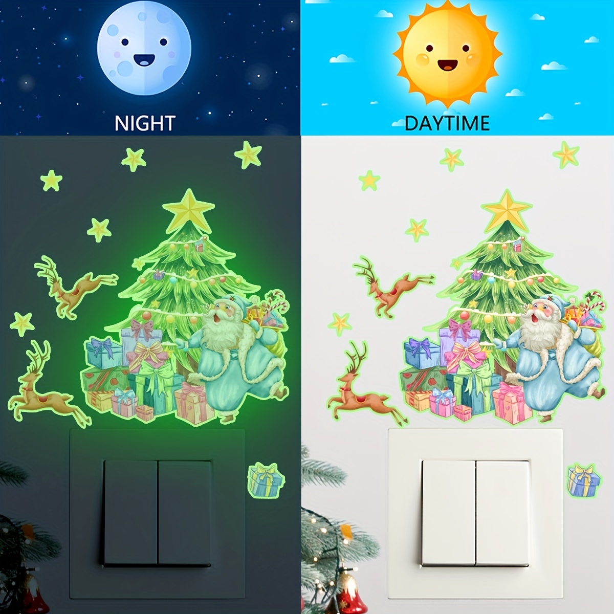 Christmas switch stickers Glow-in-the-dark Christmas tree