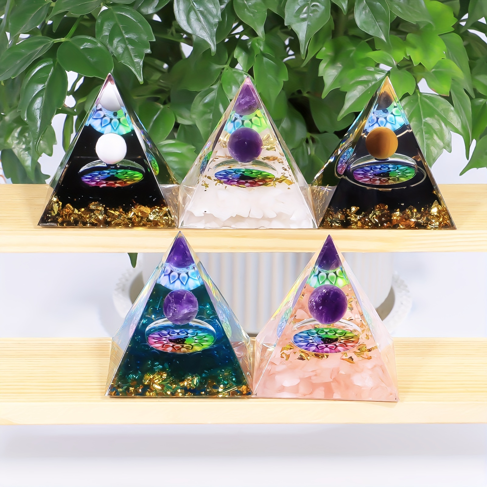 Natural Crystal Pyramid Quartz Healing Stone