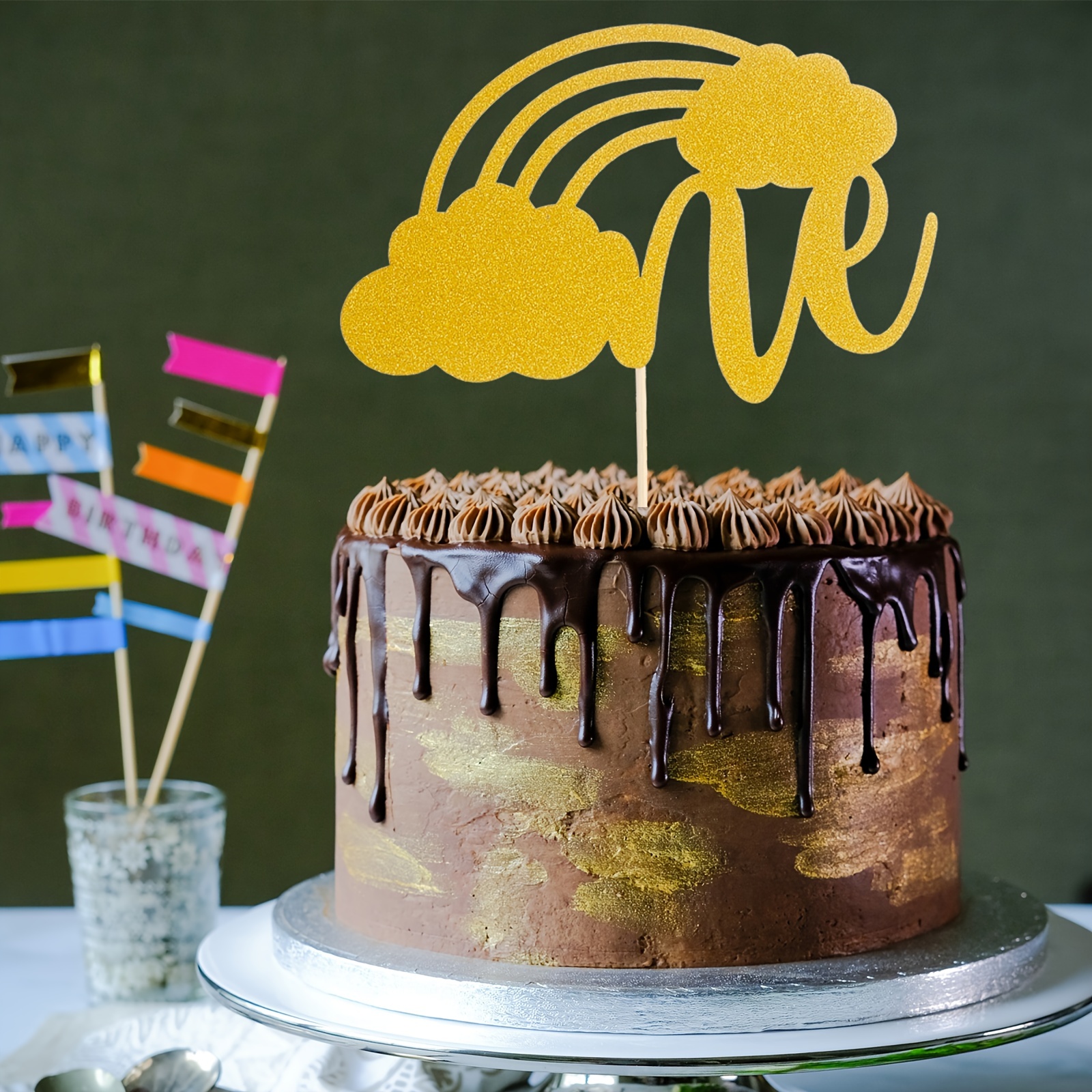 Party Cake Baking Decoration Happy Birthday Cake Insert - Temu