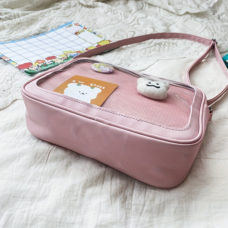 Kawaii Cute Crossbody Ita Bag, Transparent Japanese Shoulder Bag, Clear