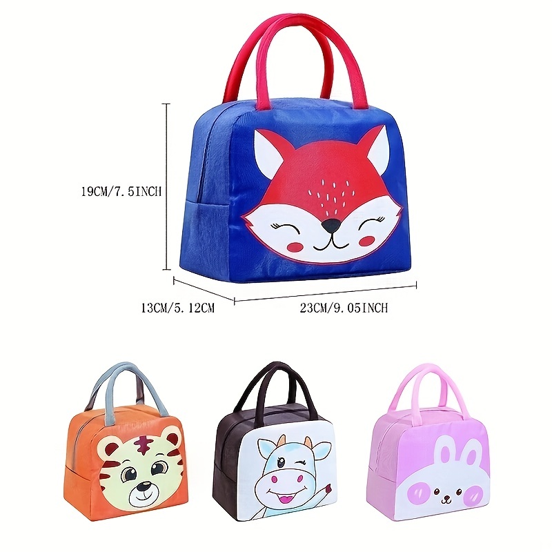 Cartoon Thickened Lunch Bag, Handle Design Lunch Box Bag, Bento Bag - Temu