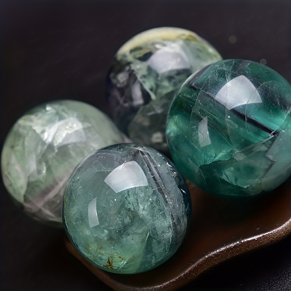 Bola de cristal de cuarzo de color de meditación natural, para piedra de  cristal decorativa para el hogar (color : bola azul, tamaño: 2.0 in)