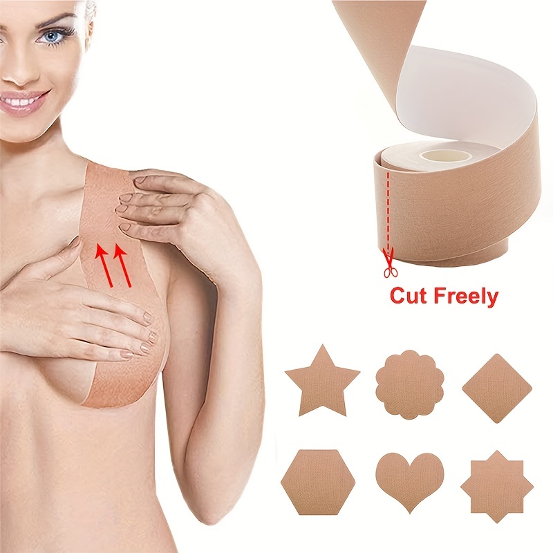 Breast Shaper & Lifter, Boob Tape with 10 Nipple Pasties, Breathable Breast  Support Boob tape, 5