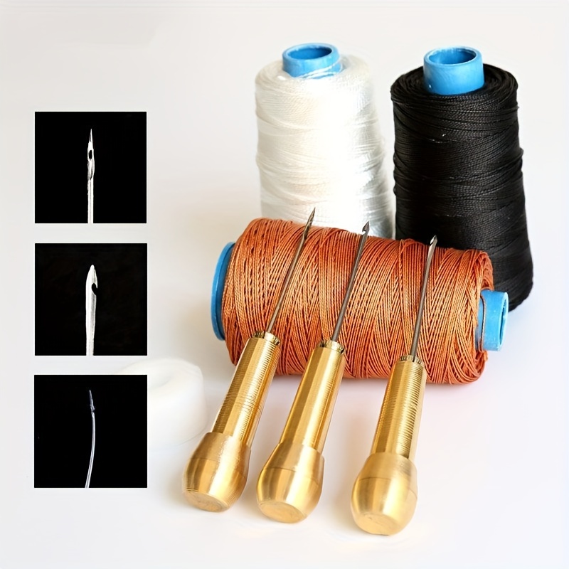 Tikjiua Leather Sewing Kit with 492ft Leather Needle Thread, Waxed