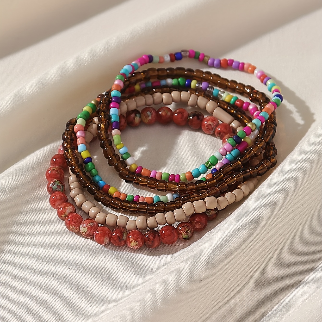 Boho Style Craft Beads For Bracelet Making Kit With Glass - Temu
