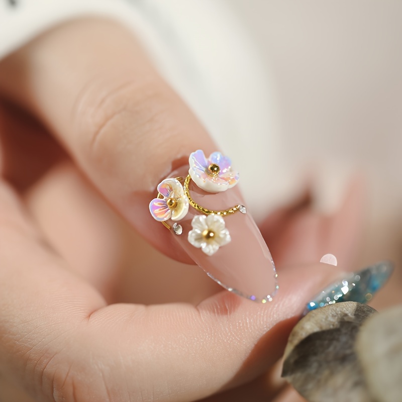 Flower Nail Charms For Acrylic Nails 3d Resin Flowers - Temu