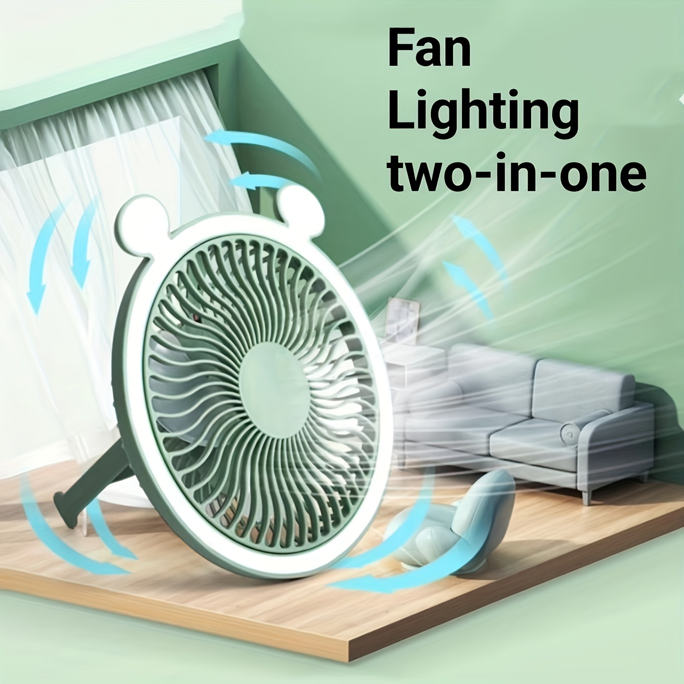 Hand Mini USB Fan Portable Gadgets Flexible LED Clock Fan for