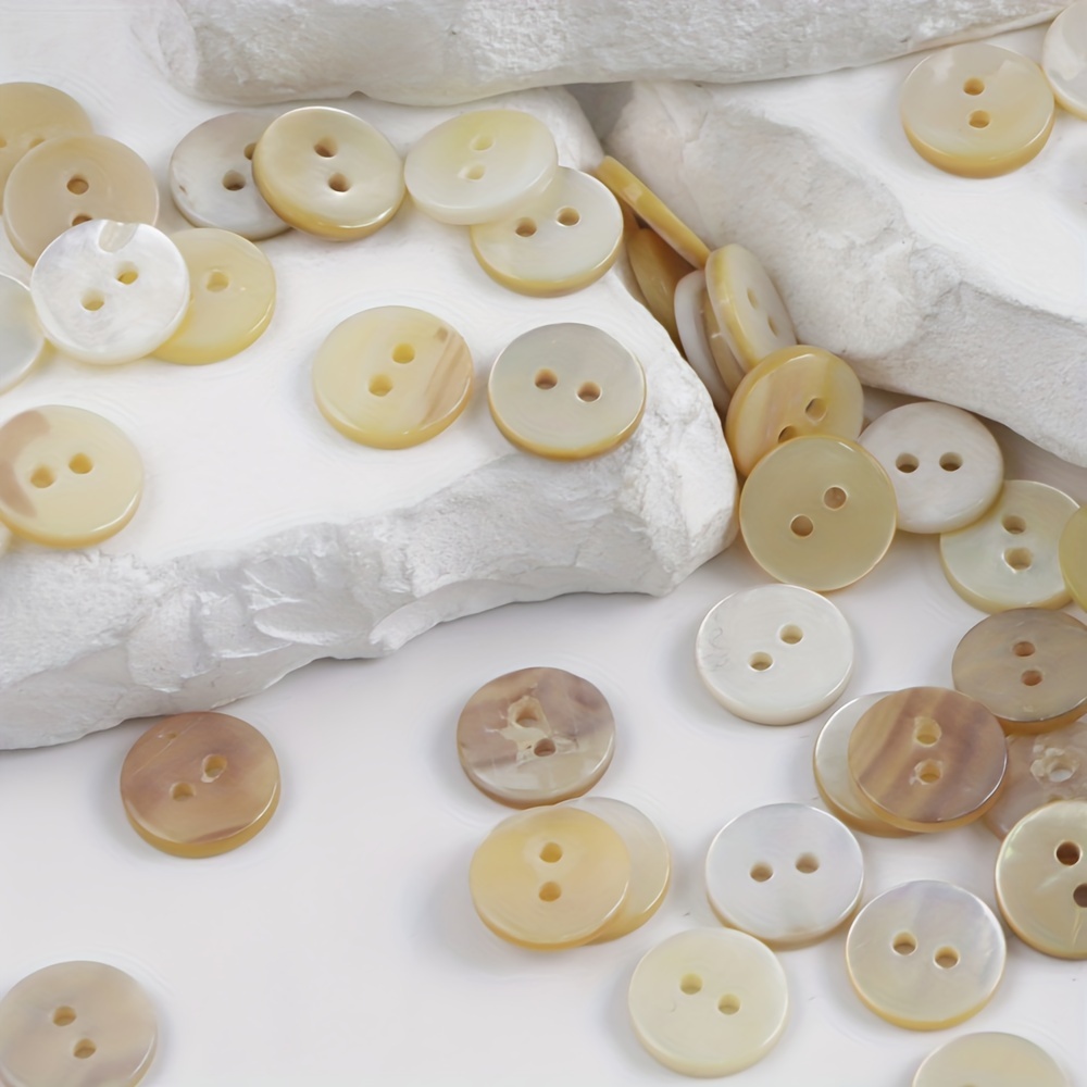 Natural White Shell Button High Quality For Clothes Fancy - Temu