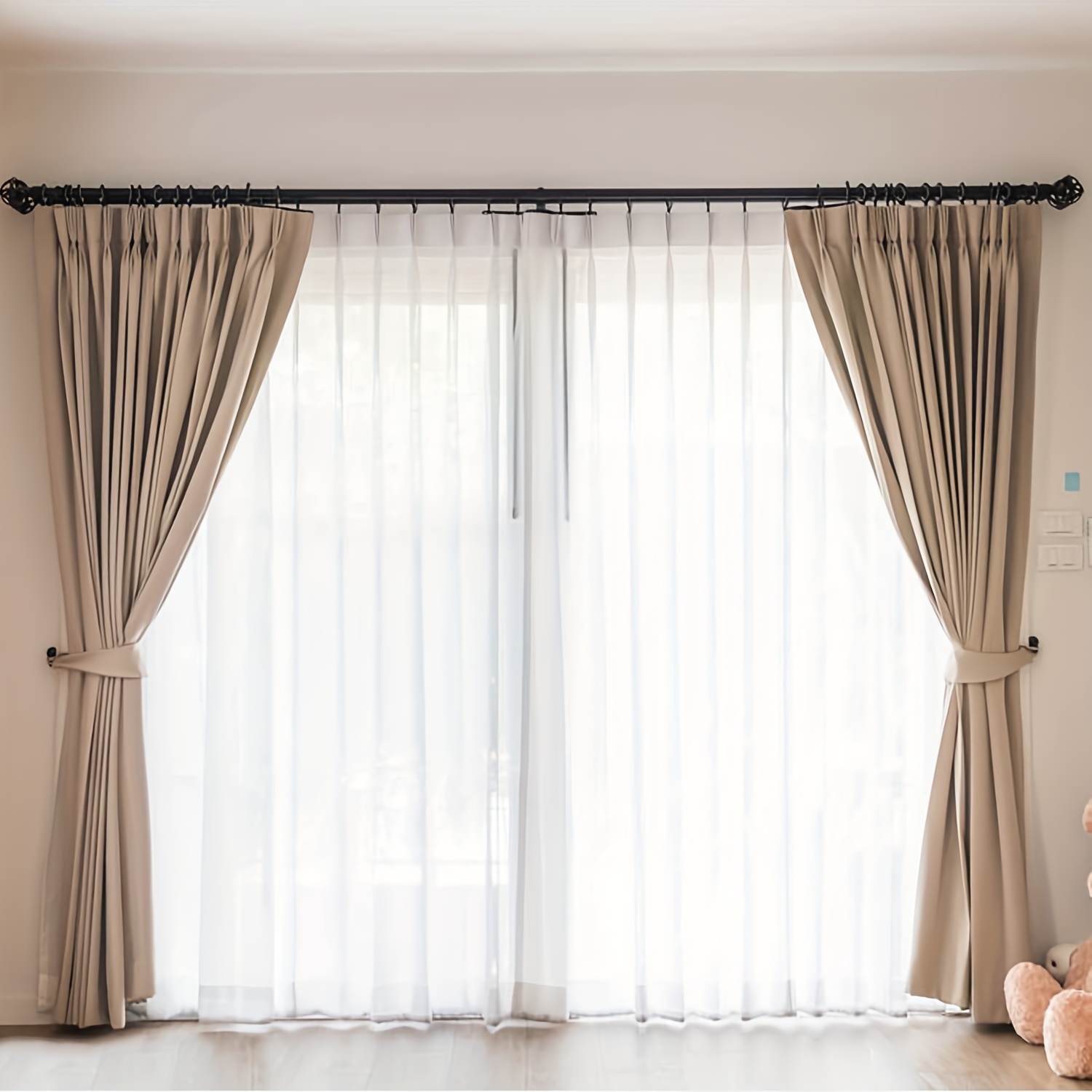 STOUCLA Cinta de cortina universal, cinta fruncidora para cortinas,  pliegues, universal, color blanco (30 mx 2,5 cm)