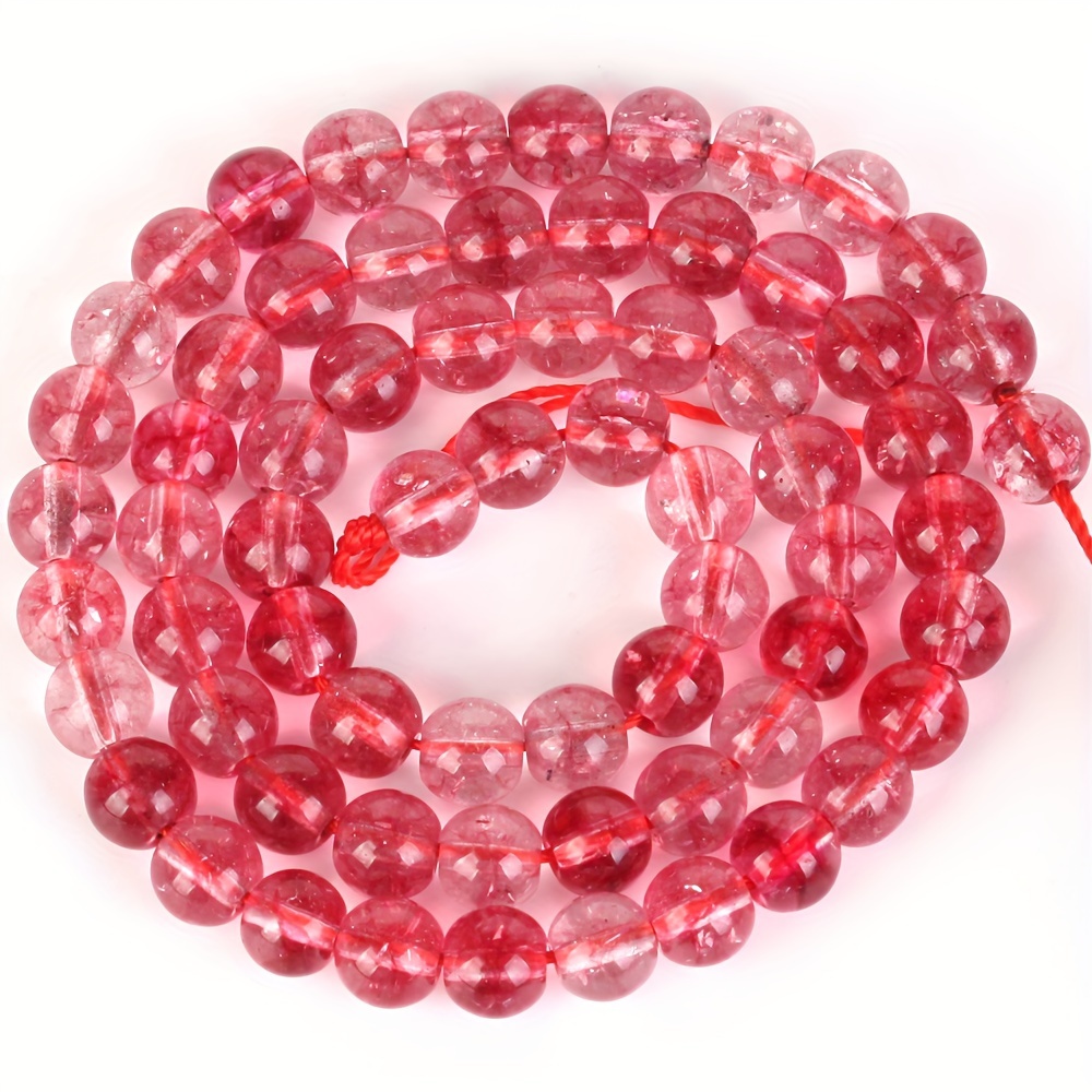 3mm~8mm Red Faux Crystal Beads For DIY Bracelet Necklace Jewelry Accessories