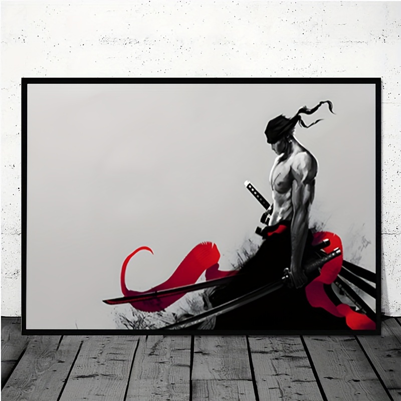Japanese Samurai Wall Art Warrior Pictures Wall Decor Vintage Inspirational Quotes Canvas Painting Print Artwork Modern Home Decorations Framed Ready - 3