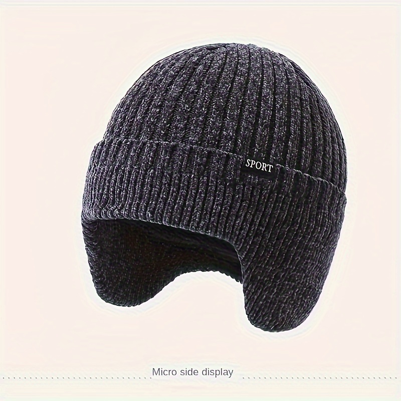 1pc Outdoor Knitted Warm Ear Protection Baseball Hat For Men Ideal Choice  For Gifts - Jewelry & Accessories - Temu