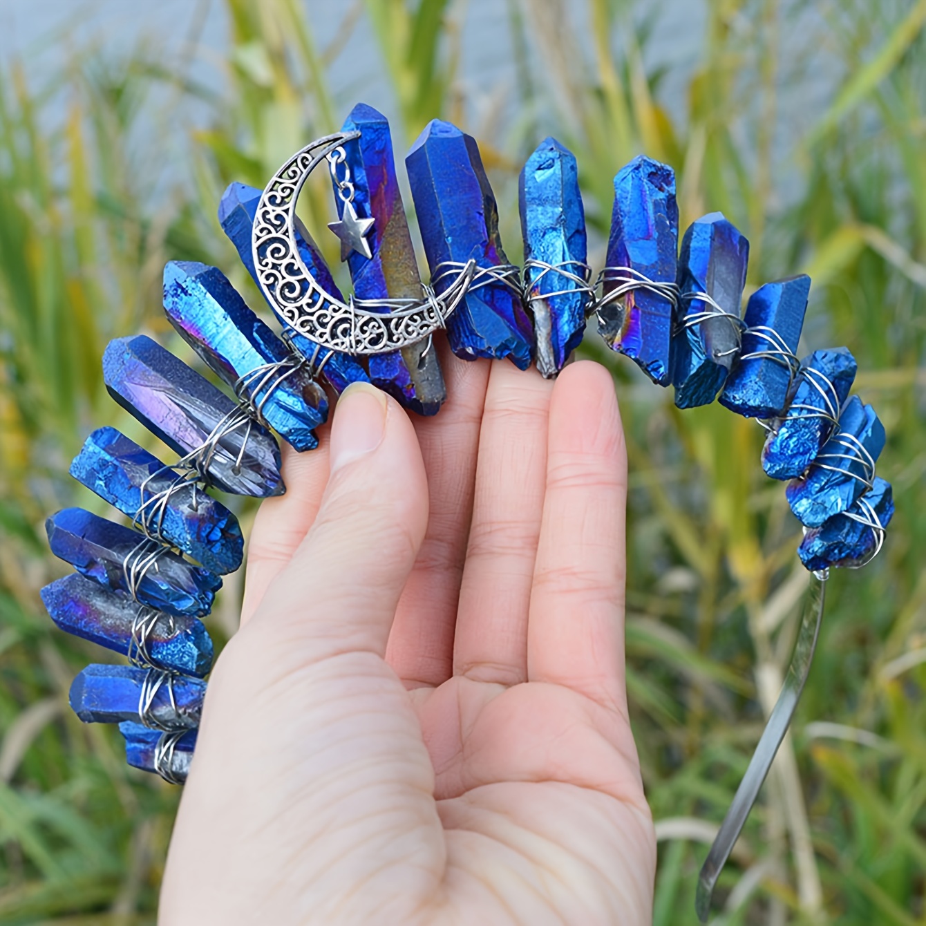 1pc natural black hair crystal stone - Temu Belgium display picture 2