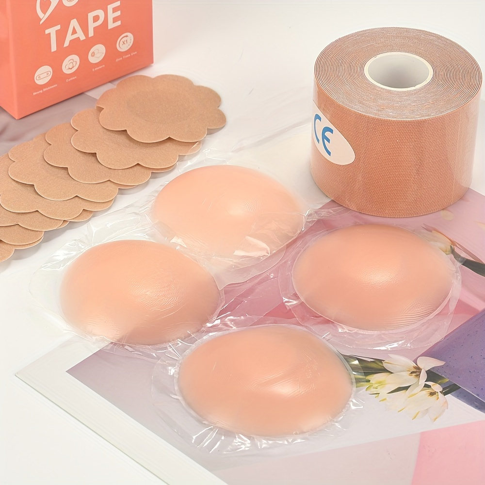 Invisible Lingerie Accessories Set, Lifting Stick-On Nipple Pasties & Breast Support Bodytape, Women's Lingerie & Underwear Accessories
