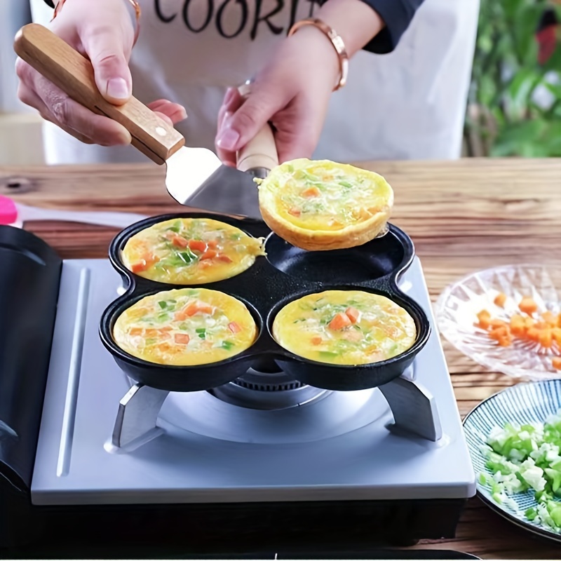 Household Four-hole Frying Pan Kitchen Pan Non-stick Pan Breakfast