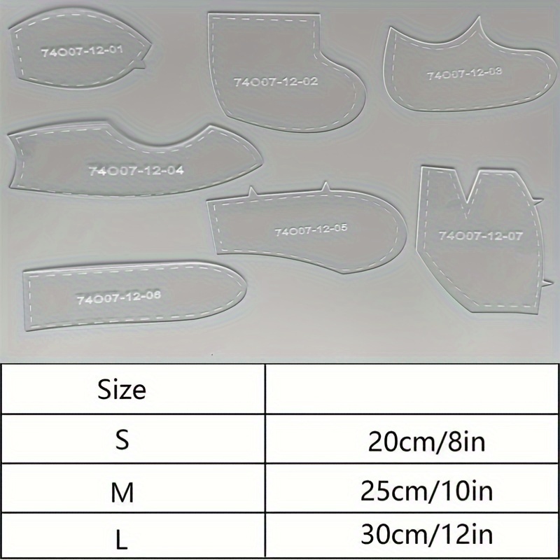 12 Inch Memory Doll Template Ruler Set - With Instructions