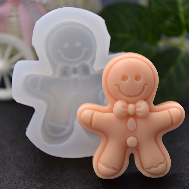 christmas gingerbread man candy mold silicone