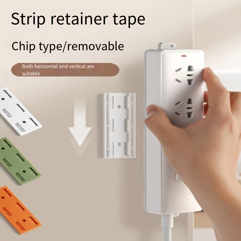 Socket Holder Plug Fixer Power Strip Holder Wall-Mounted Sticker