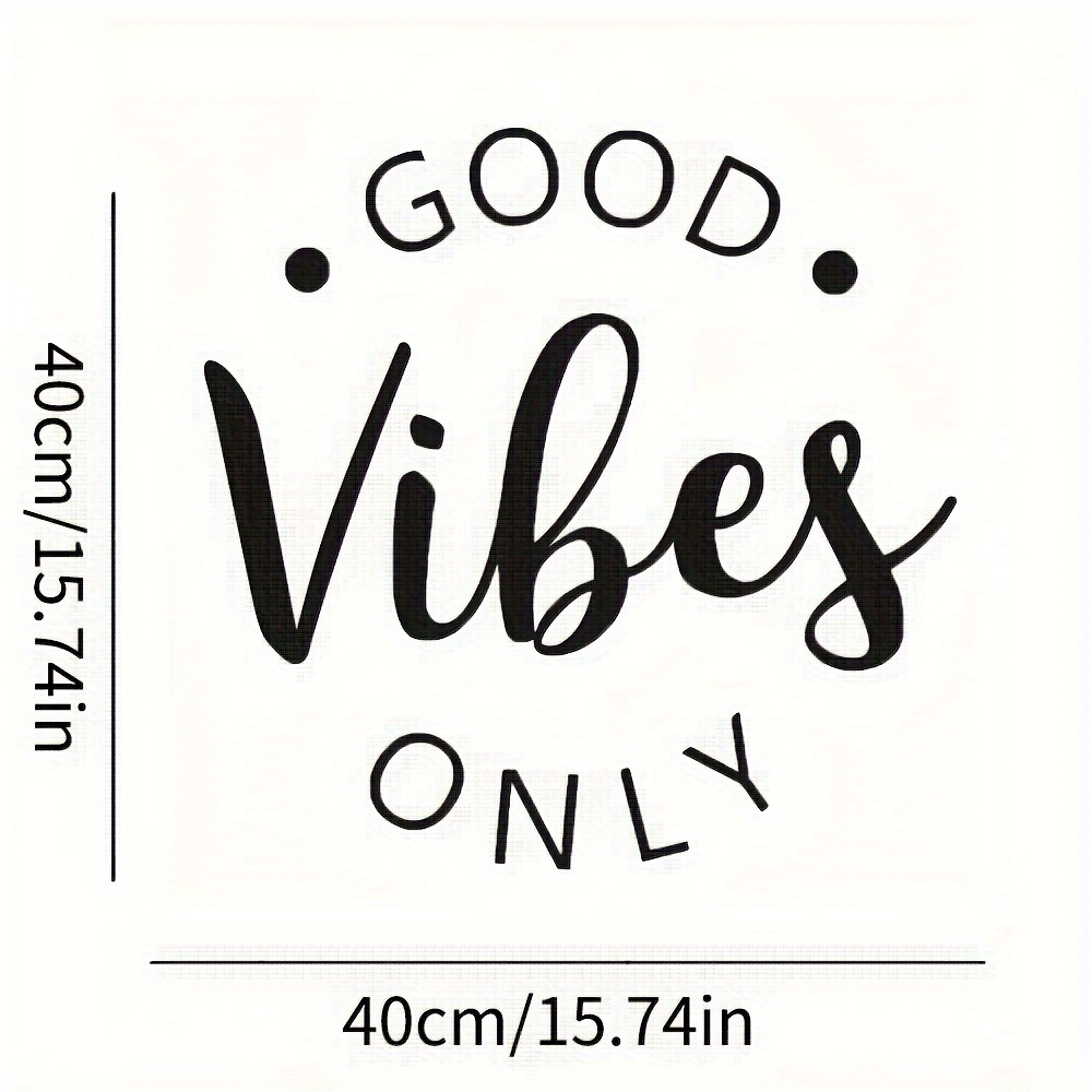 Image of Good Black Wall Sticker - Inspirational Self-adhesive Decor For Living Room, Bedroom, Office - Waterproof Pvc Vinyl Alphabet Design, Easy To Apply & Remove, Cute Room Decor