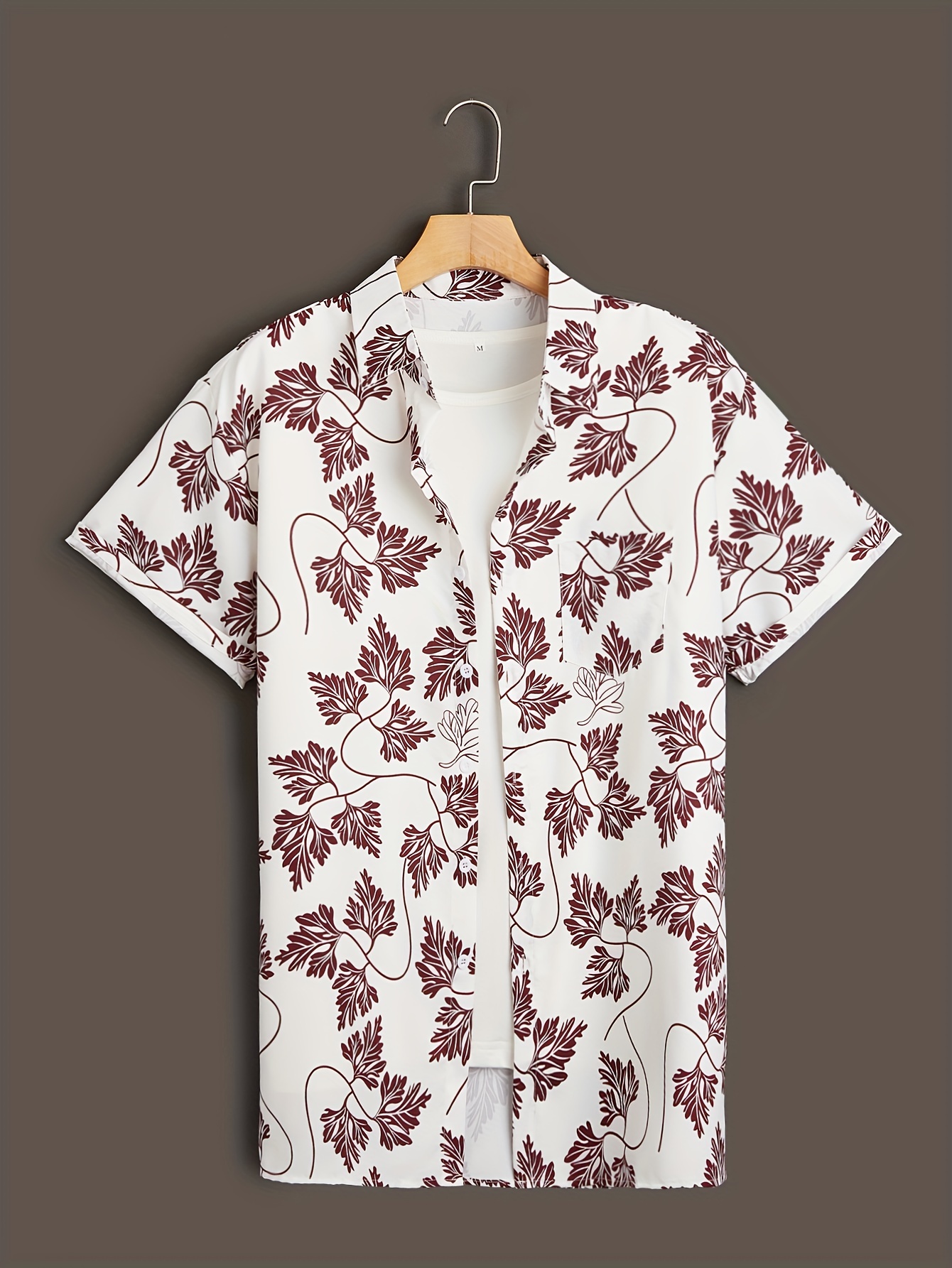 Button up Collared Short Sleeve Mens Unisex Vacation Bowling 