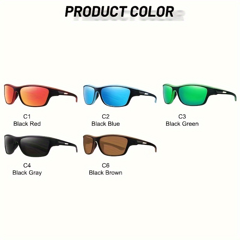 Trendy Cool Tr Frame Polarized Wrap Around Sunglasses For Men