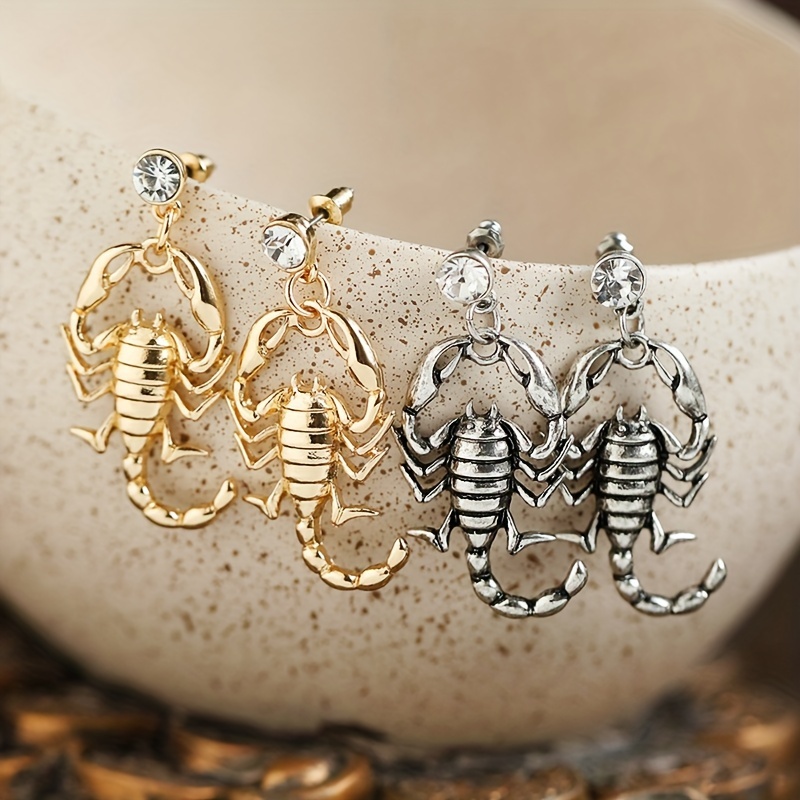 

Metal Scorpion Design Dangle Earrings Simple Punk Style Alloy Jewelry Creative Female Ear Ornaments Statement Earrings