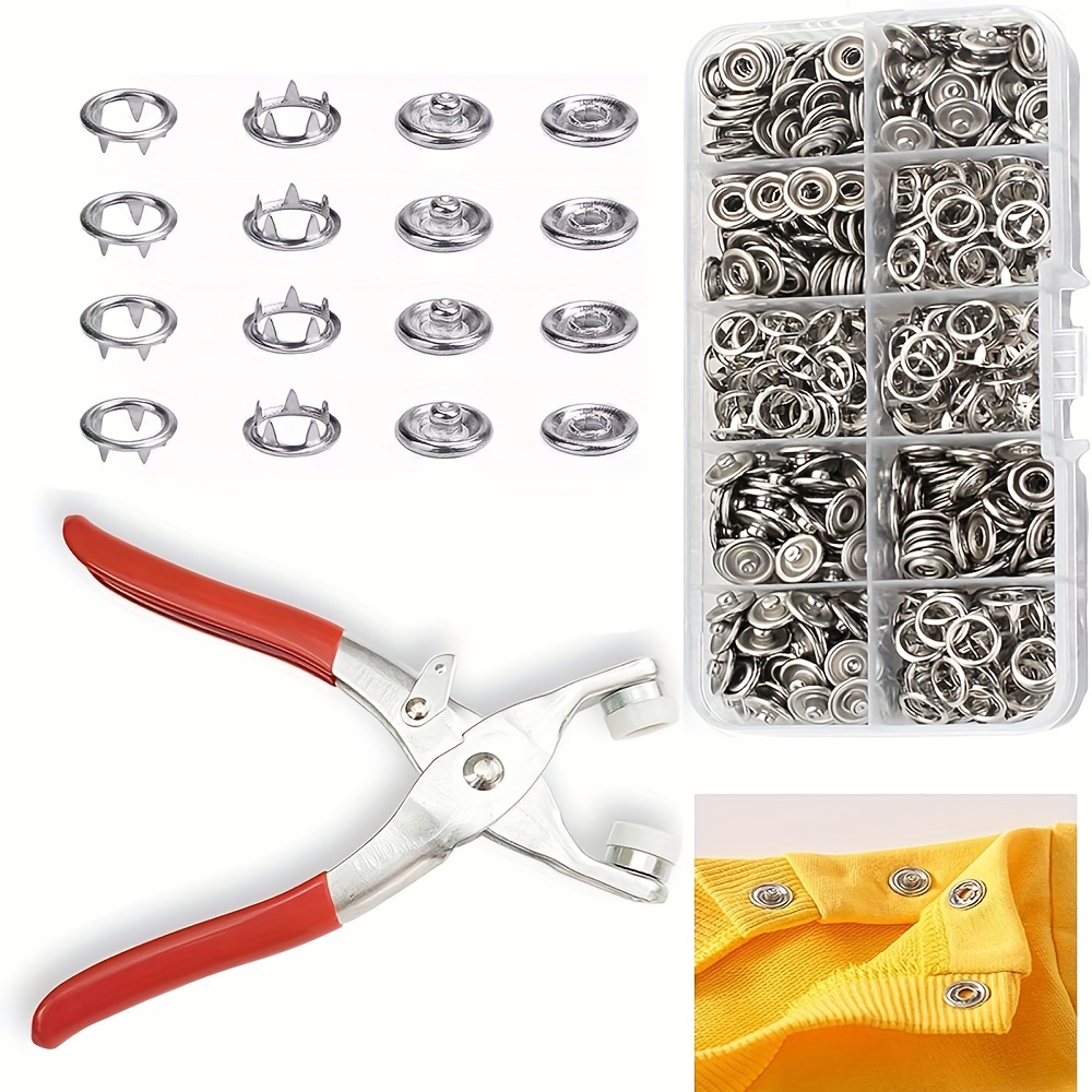  Snaps Buttons with Fastener Pliers Press Tool Kit