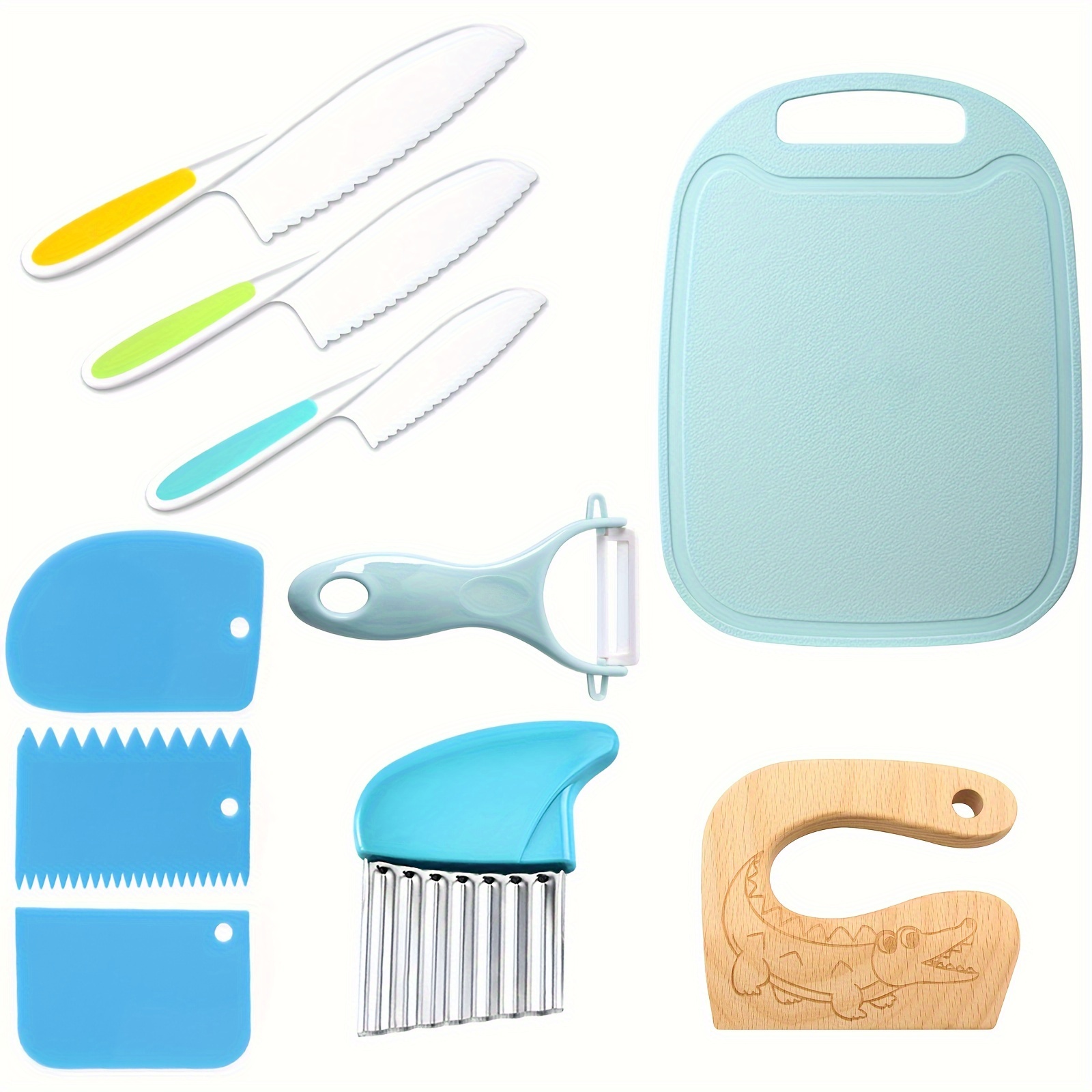 Set di 3 coltelli per frutta in plastica per bambini, set di coltelli da  cucina per la cottura, coltelli da cucina per bambini con presa salda -  Temu Italy