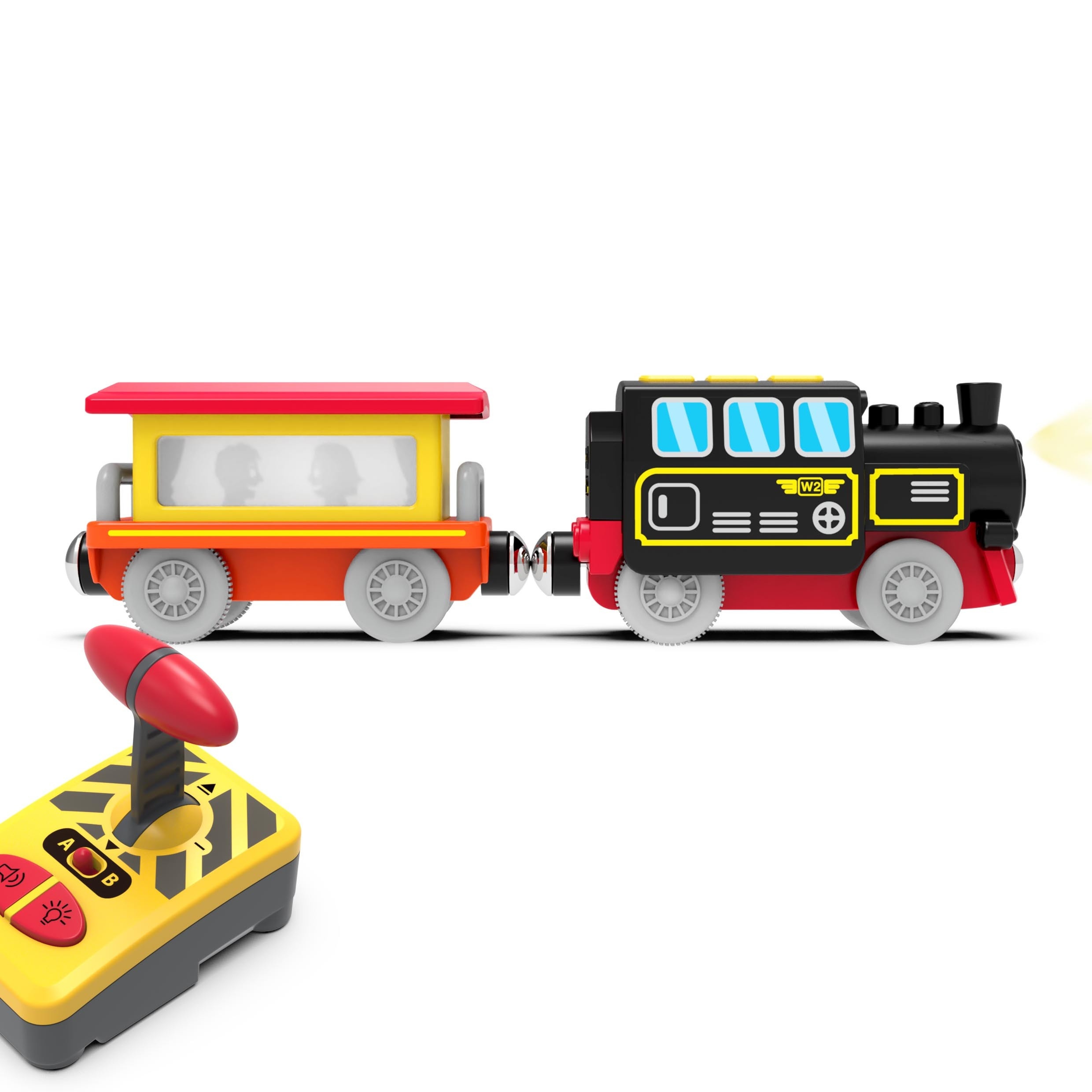 Remote control wooden hot sale train