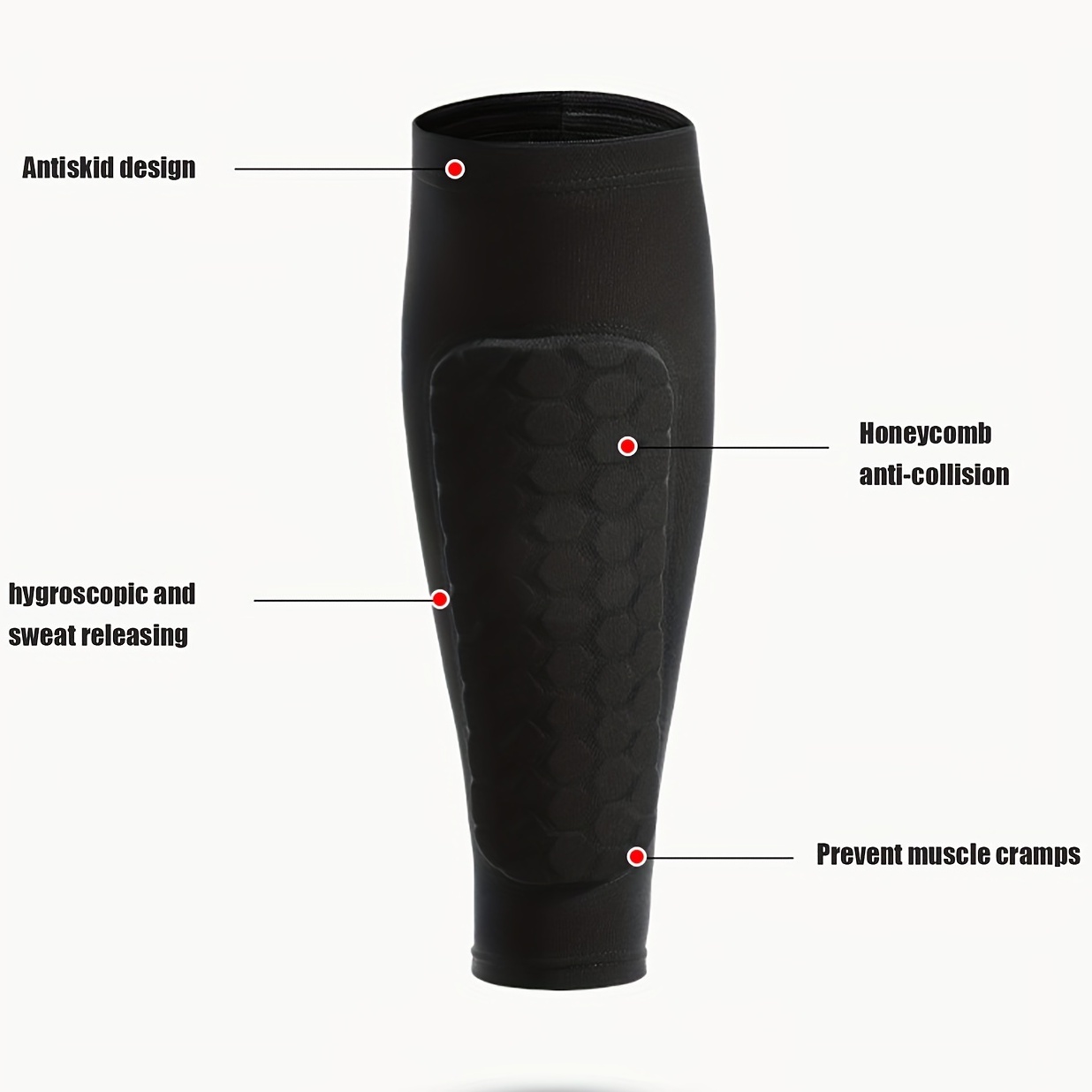 1Pc Honeycomb Long Sleeve Knee Pad - Superior Calf Support for