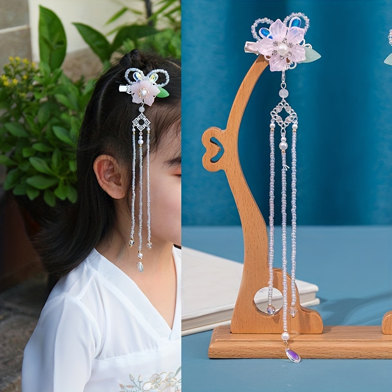 Fairy Accessories Hairpin Headdress Antique Side Clip Tassel Buyao