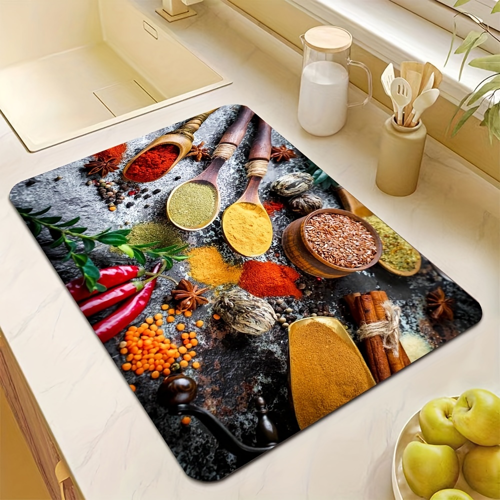 Dish Drying Mat, Kitchen Countertop Absorbent Pad, Washstand Drain Mat,  Soft Faucet Absorbent Mat, Toilet Washstand Cup Mat, Kitchen Accessories,  Bathroom Accessories - Temu