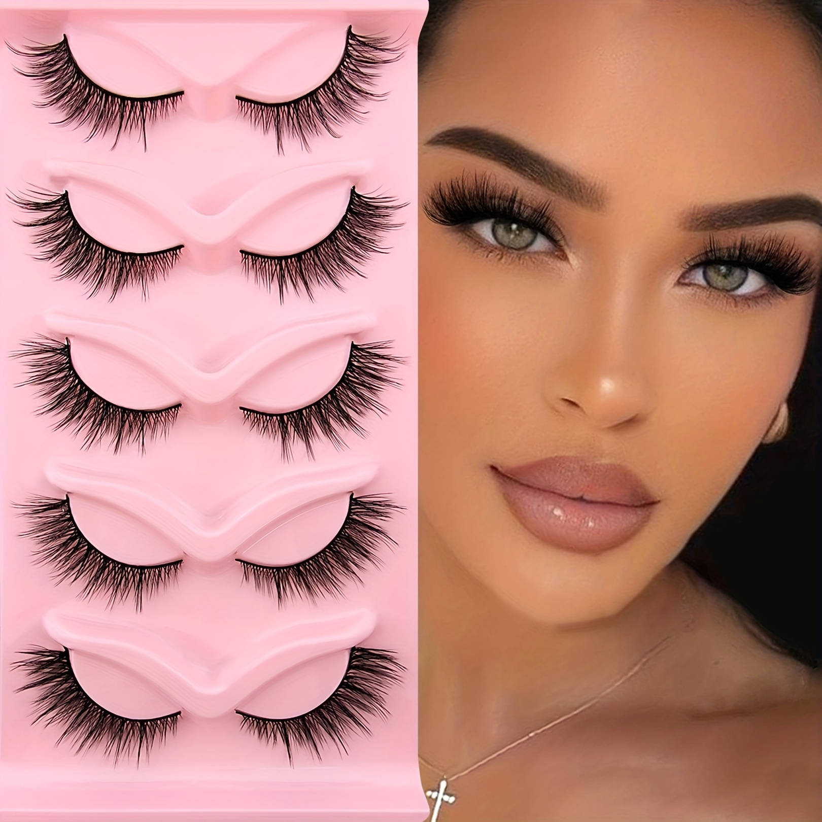 Manga Lashes Natural Look False Eyelashes Anime Lashes Mink Wispy Fluffy  Spiky 3d Volume Eyelashes Korean Japanese Asian Cosplay Fake Eyelashes Look  Like Individual Cluster - Temu