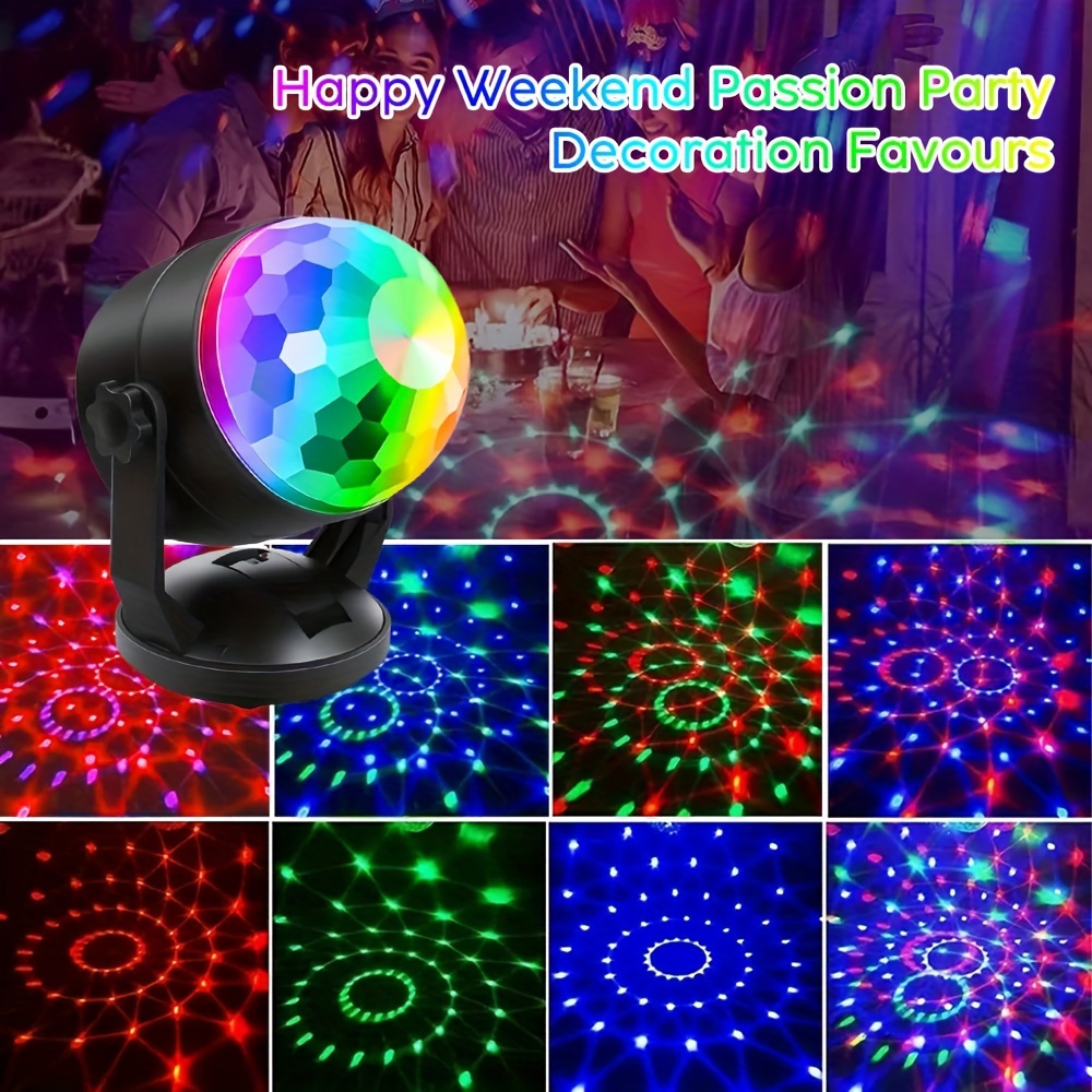 Portable Sound Activated Party Lights, Outdoor Indoor Battery