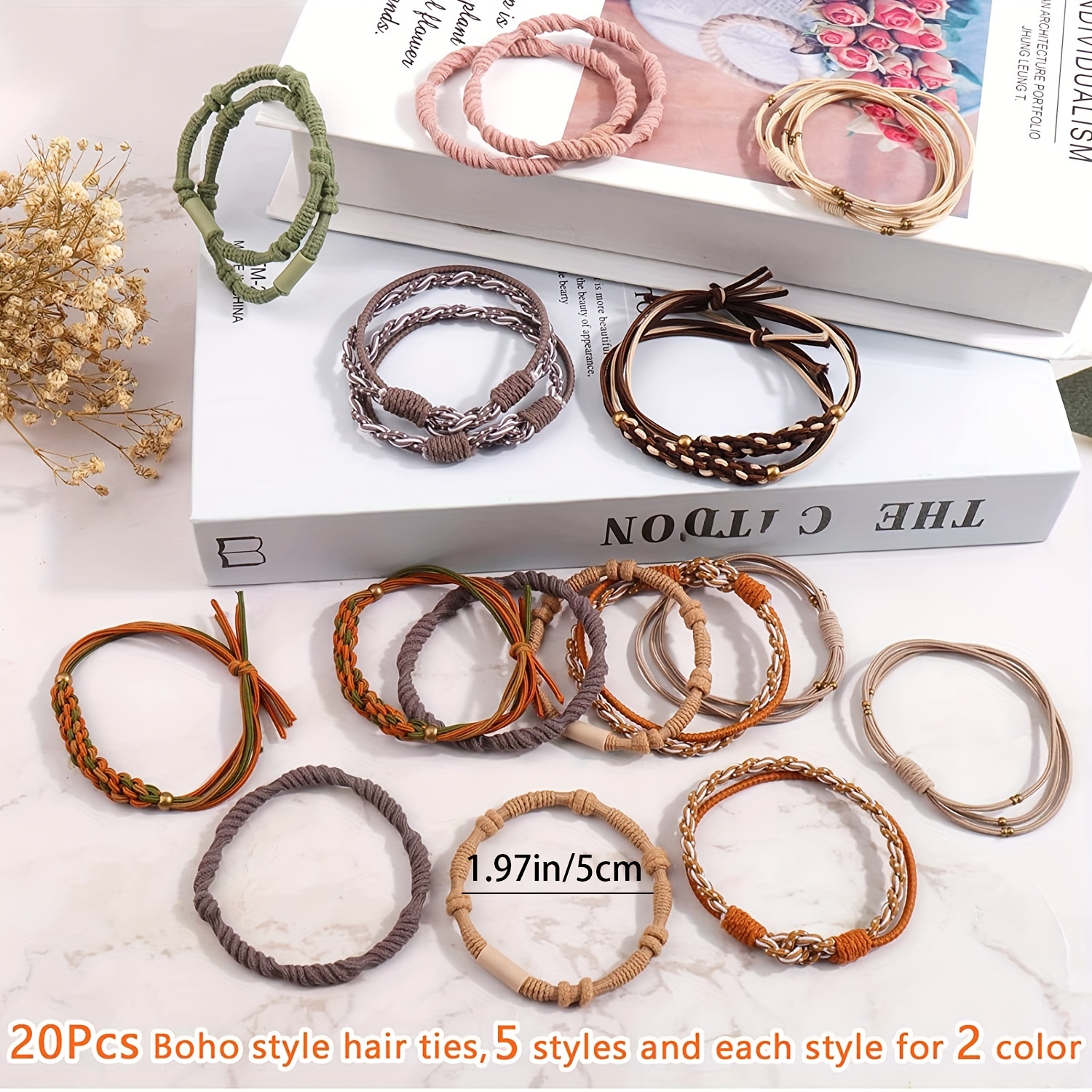 Bracelet Hair Ties Women Boho Hair Ties Braided Hair Ties 5 - Temu Canada