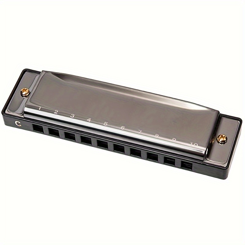  Harmonica, Blowing Musical Instrument C Key Mouth Organ, Wind  Instrument Professional 10‑Hole for Beginers Children Adults Students :  Musical Instruments