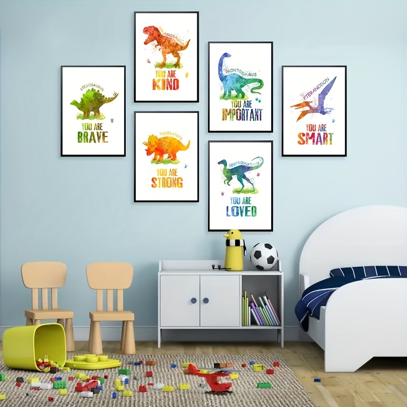 Dinosaur Wall Painting Art Prints, Dinosaur Poster Kids Room