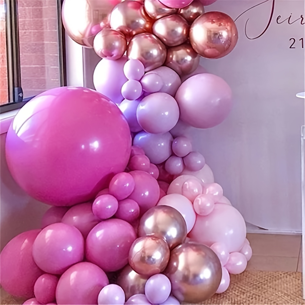 Arche Ballon Rose,Arche de ballon anniversaire macaron rose violet