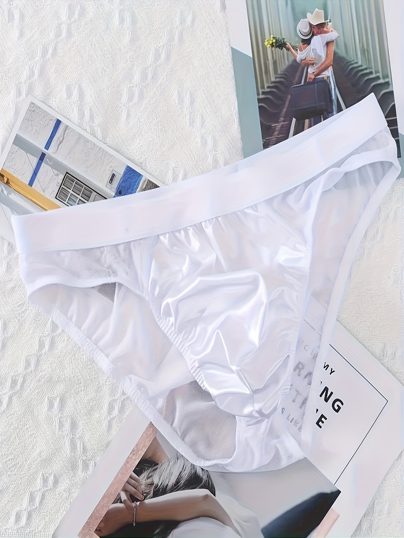 Sexy Men See-through Lingerie Seamless Panties Briefs Sheer Mesh Pouch  Underwear