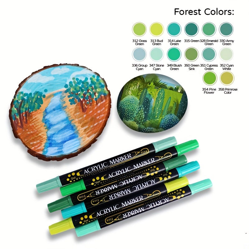 YOOHO Skin Tone Acrylic Paint Pens, Paint Markers for  Wood,Glass,Fabric,Rocks Painting Paint Pens (2mm skin tone)